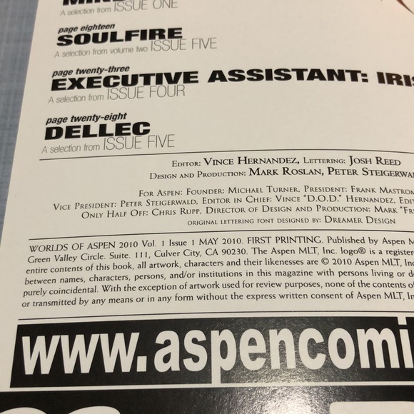 WORLD OF ASPEN 2010 Free Comic Book Day VF - Picture 9 of 13